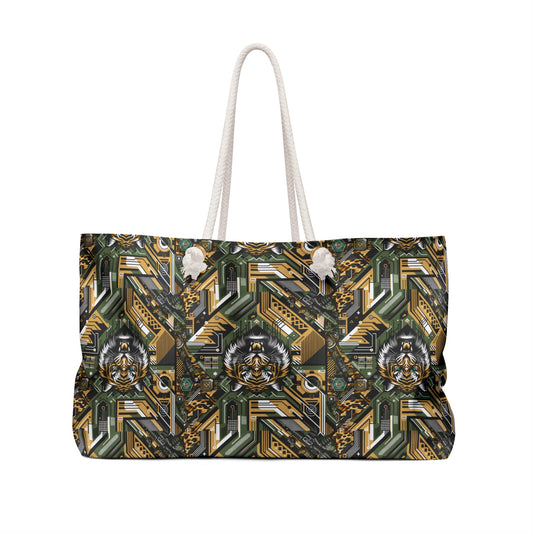 Neo-Camo Fusion Tech-Forward Streetwear Weekender Bag - 8404 Design-58