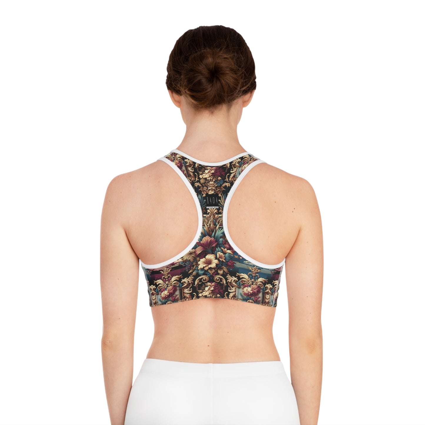 Digital Renaissance Modern Baroque Fusion Sports Bra - 8404 Design-58