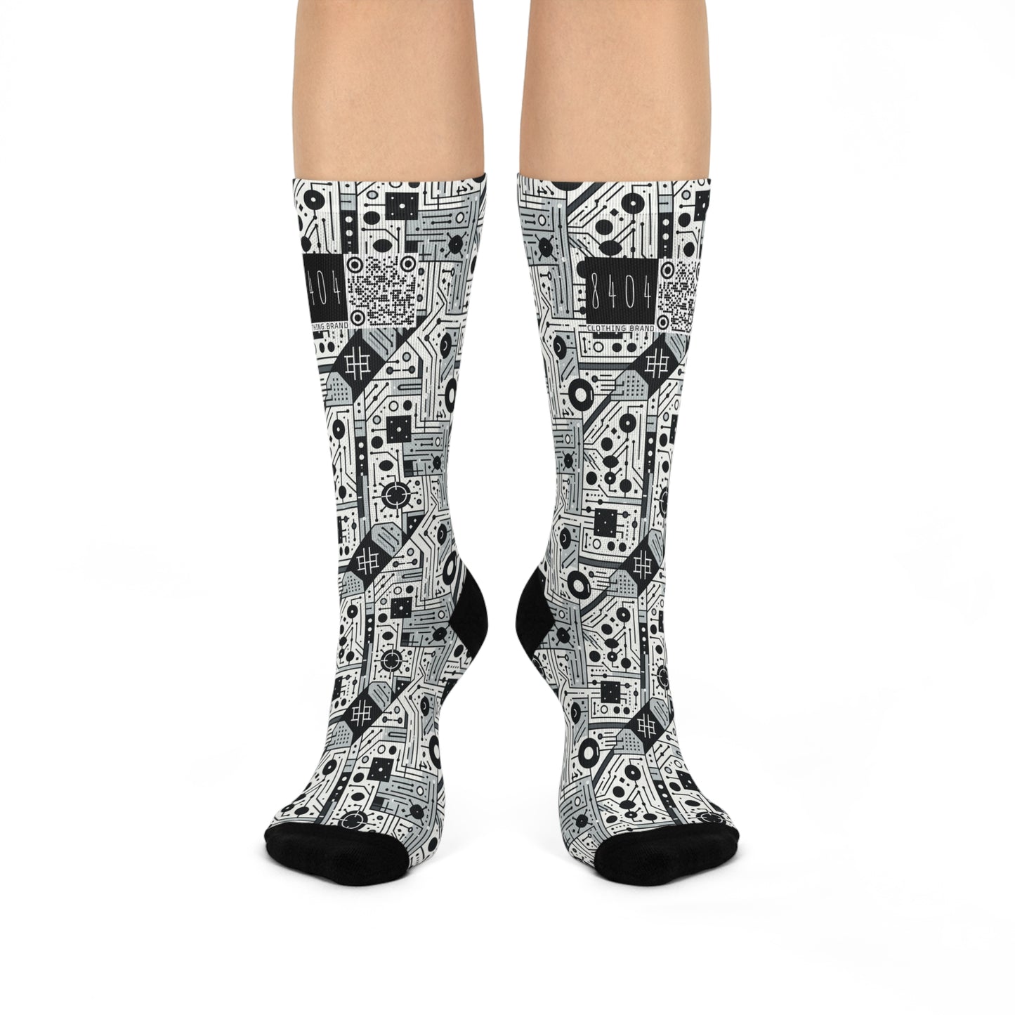 Digital Minimalism Minimalist Tech Cushioned Crew Socks - 8404 Design-48