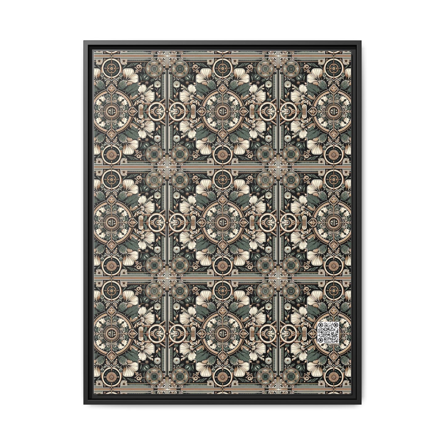 Cyber Garden Party Tech Garden Extravaganza Matte Canvas, Framed (multi-Color) - 8404 Design-66 A