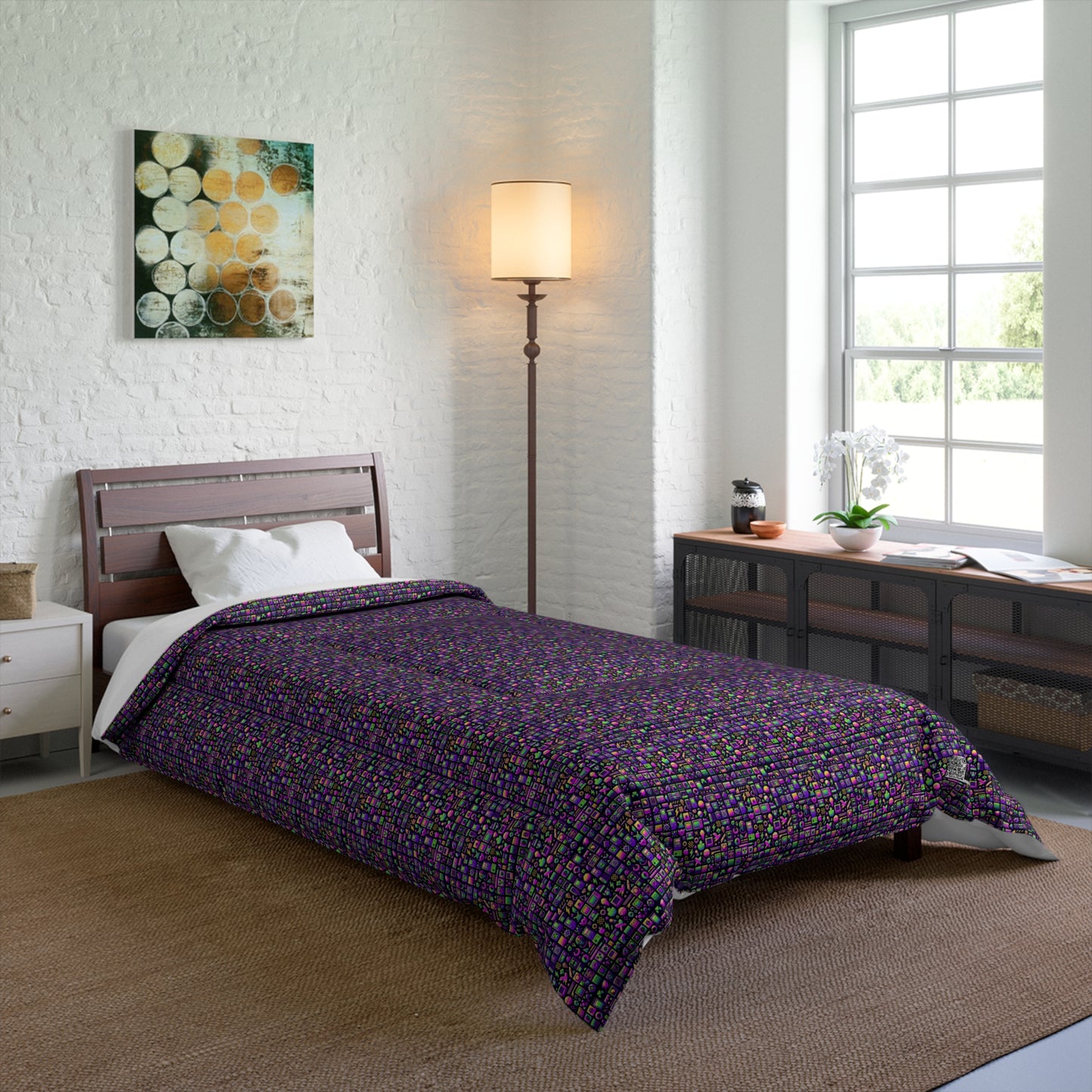 Digital Nostalgia Remix Modern Vintage Fusion Comforter - 8404 Design-49