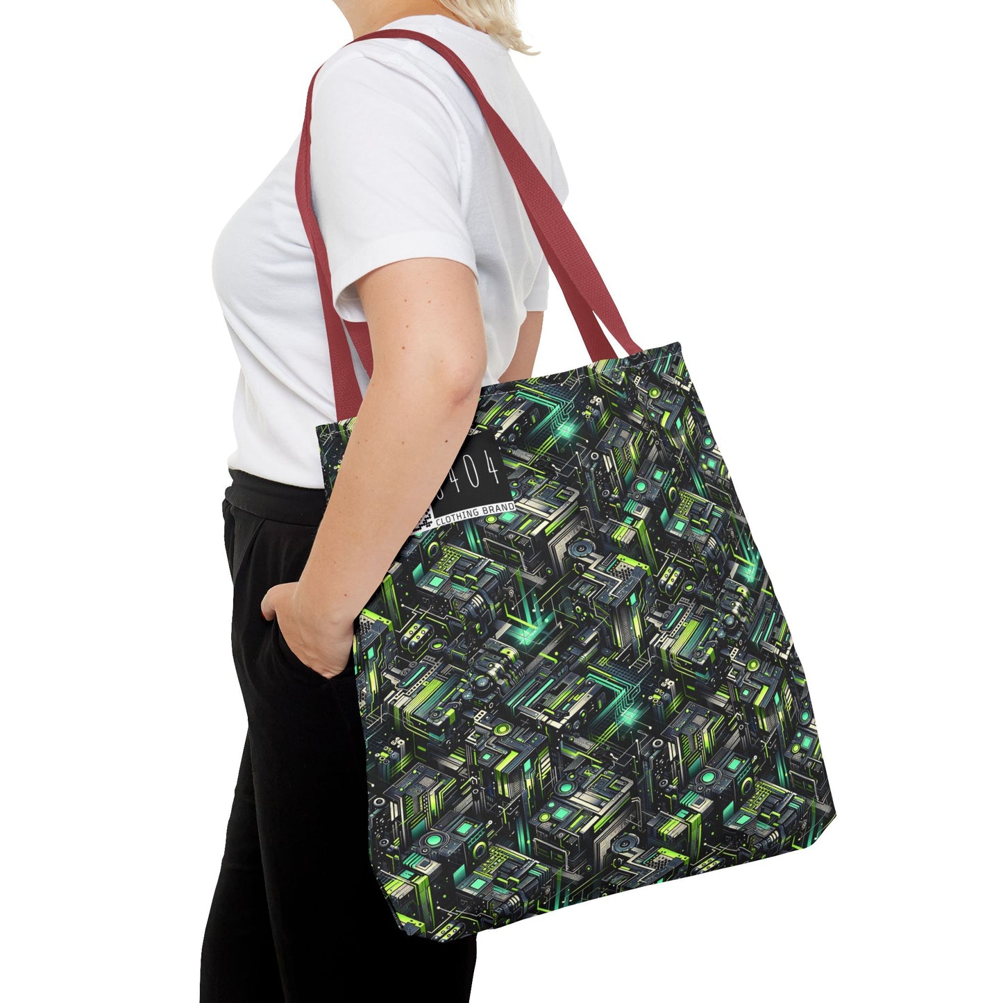 Tech-Infused Graphics Tech-Forward Streetwear Tote Bag - 8404 Design-47