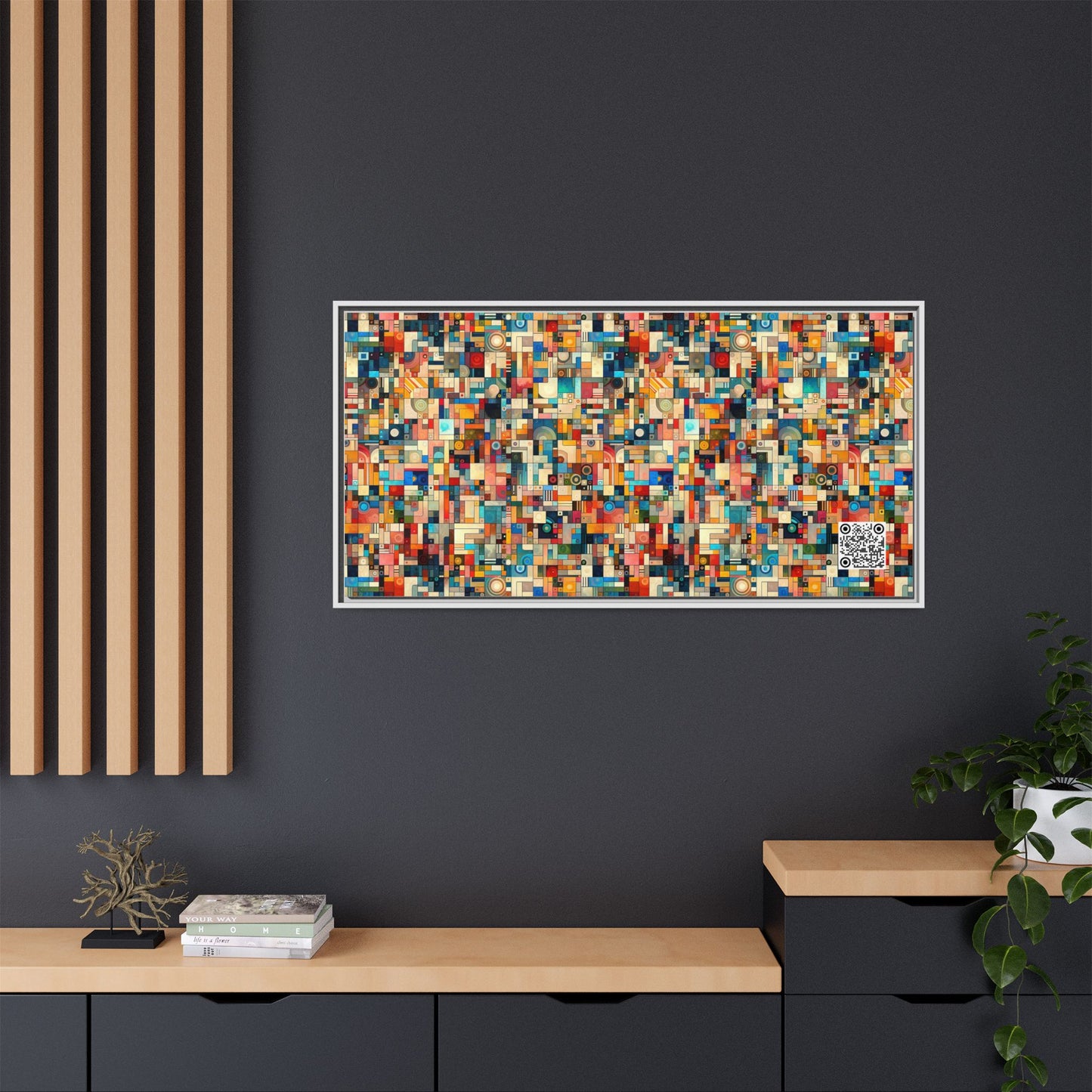 Digital Artistic Expression Artistic Streetwear Matte Canvas, Framed (multi-Color) - 8404 Design-46 B
