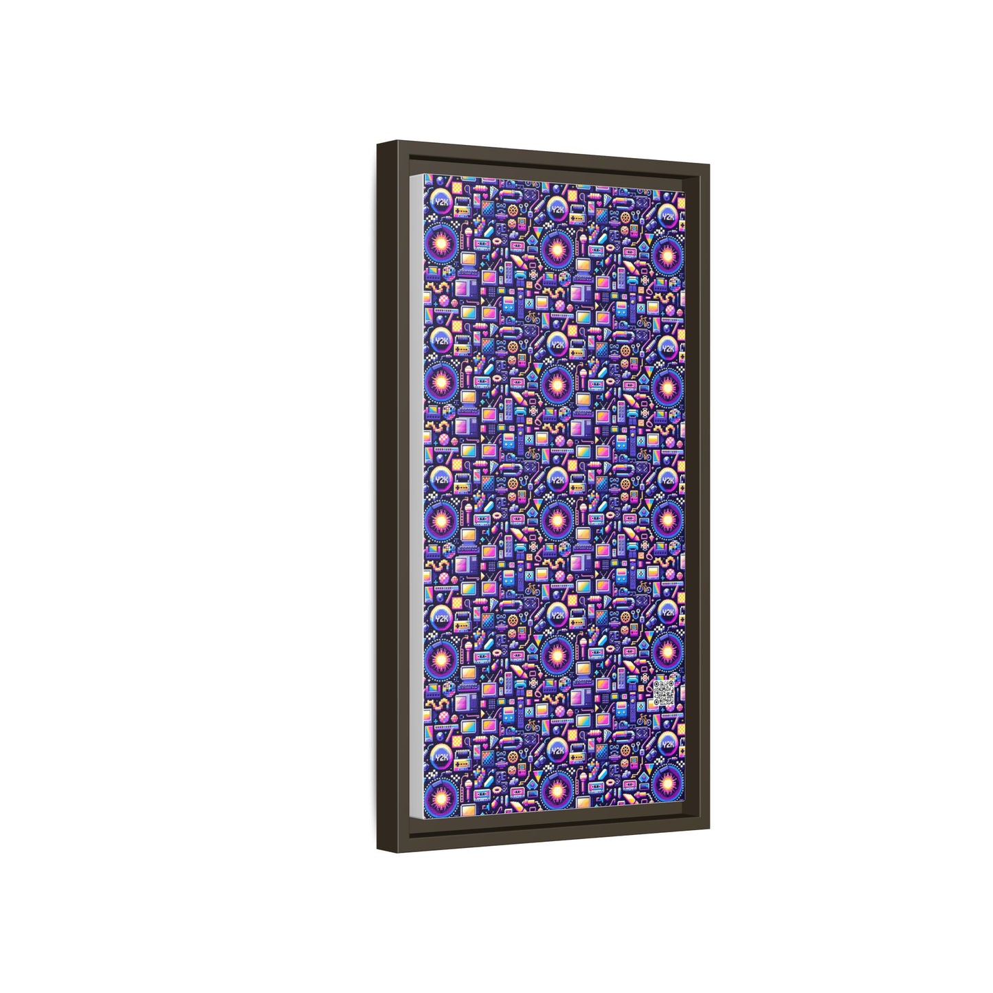 Digital Nostalgia Modern Retro Fusion Matte Canvas, Framed (multi-Color) - 8404 Design-64 B