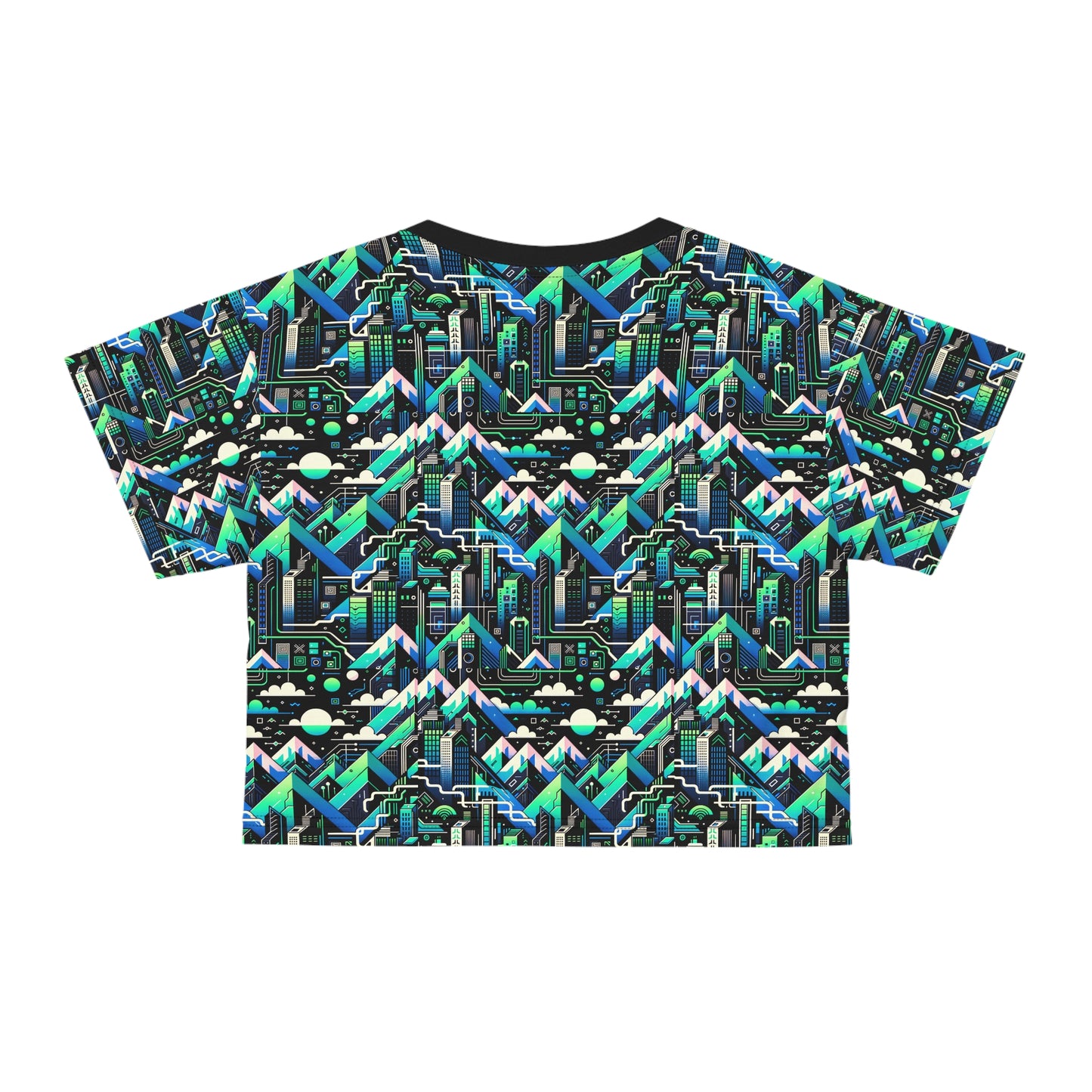 Digital Adventure Graphics Digital Explorer Crop Tee - 8404 Design-55