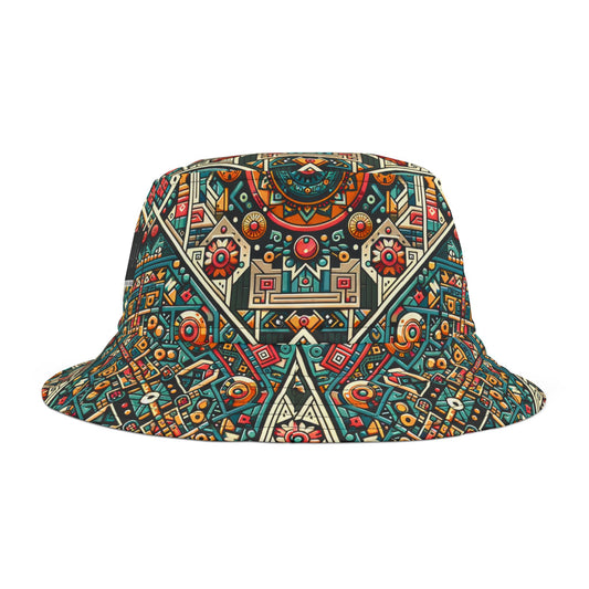 Cultural Fusion Tech Blend of Cultural Heritage With Tech-Inspired Elements Bucket Hat - 8404 Design-74