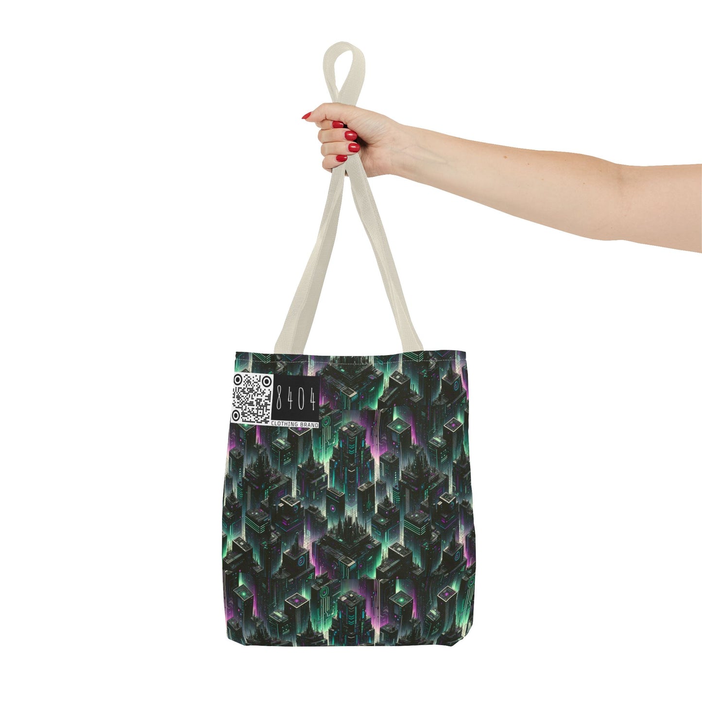 Tech Noir Aesthetics Tech-Forward Urban Dystopia Tote Bag - 8404 Design-44