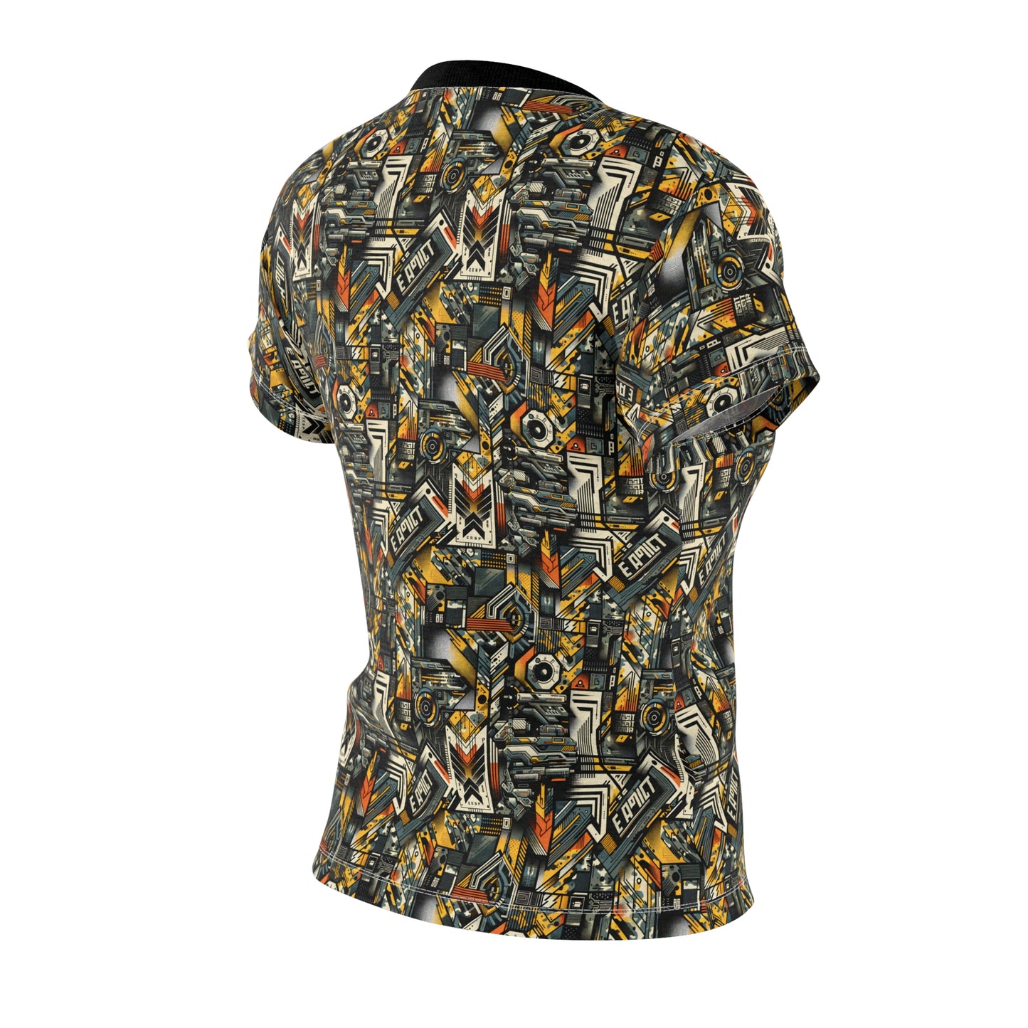 Digital Punk Futuristic Grunge Women's Cut & Sew Tee - 8404 Design-49