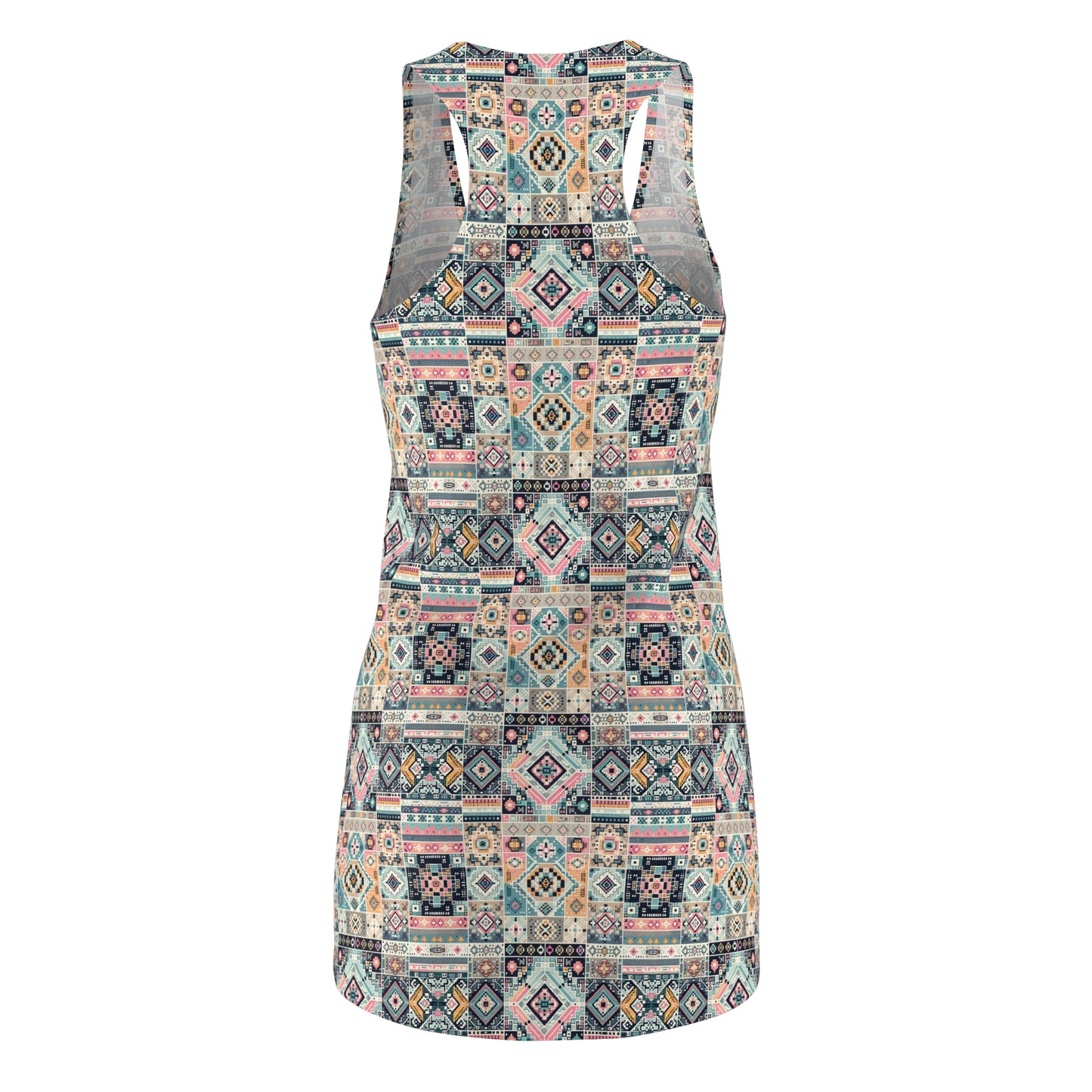 Digital Artisanal Fusion Digital Artisanal Women's Cut & Sew Racerback Dress - 8404 Design-55