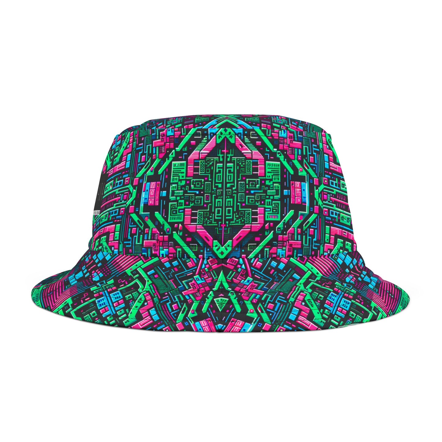 Digital Glitch Vibes Tech-Inspired Streetwear Bucket Hat - 8404 Design-71