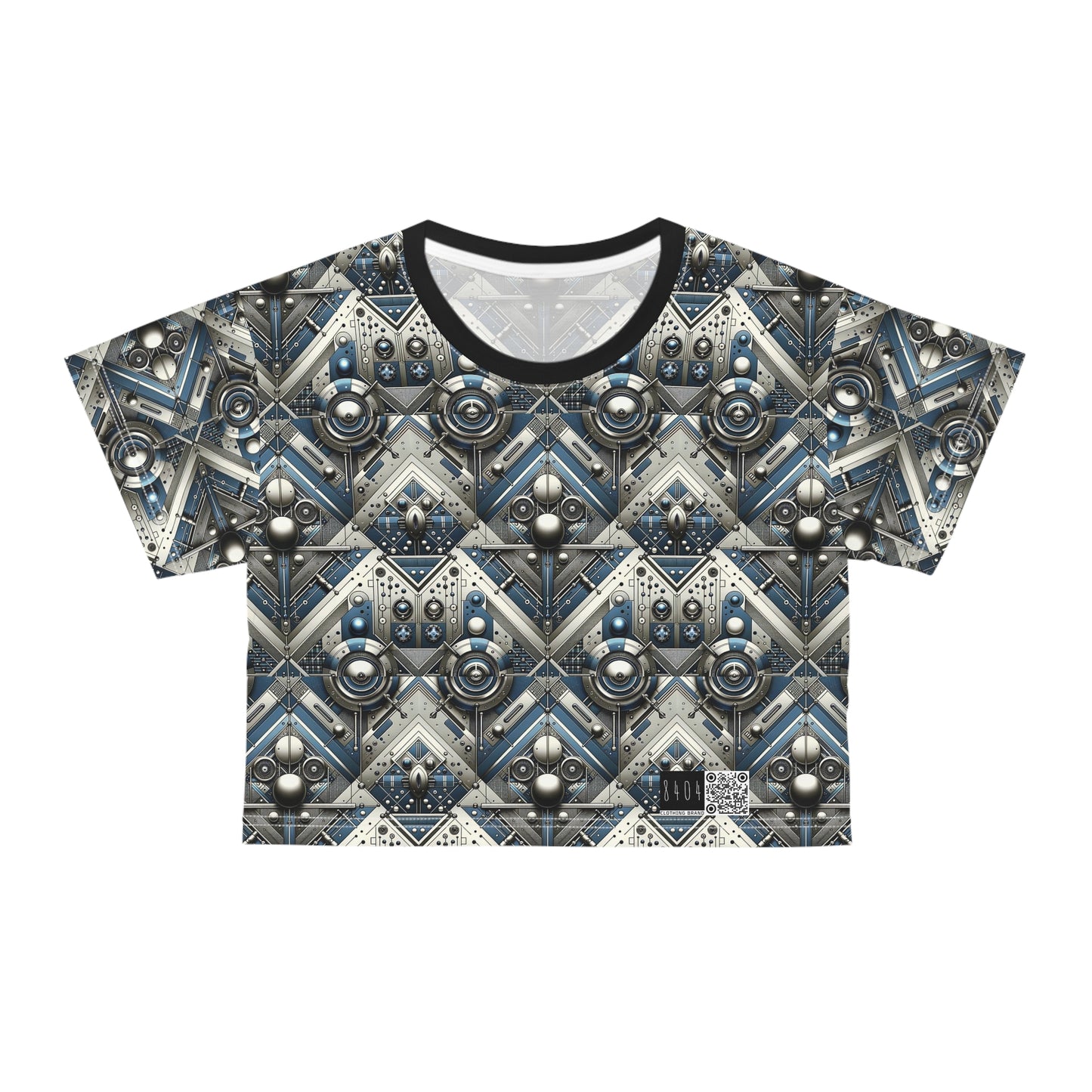 Tech Utility Fusion Tech-Forward Utility With a Futuristic Edge Crop Tee - 8404 Design-63