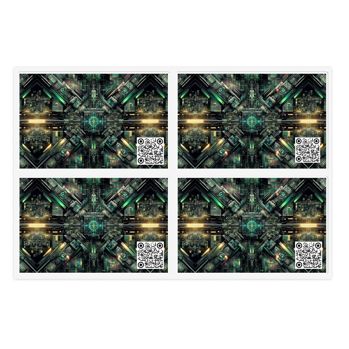 Tech Noir Graphics Tech-Inspired Streetwear Sticker Sheets - 8404 Design-56
