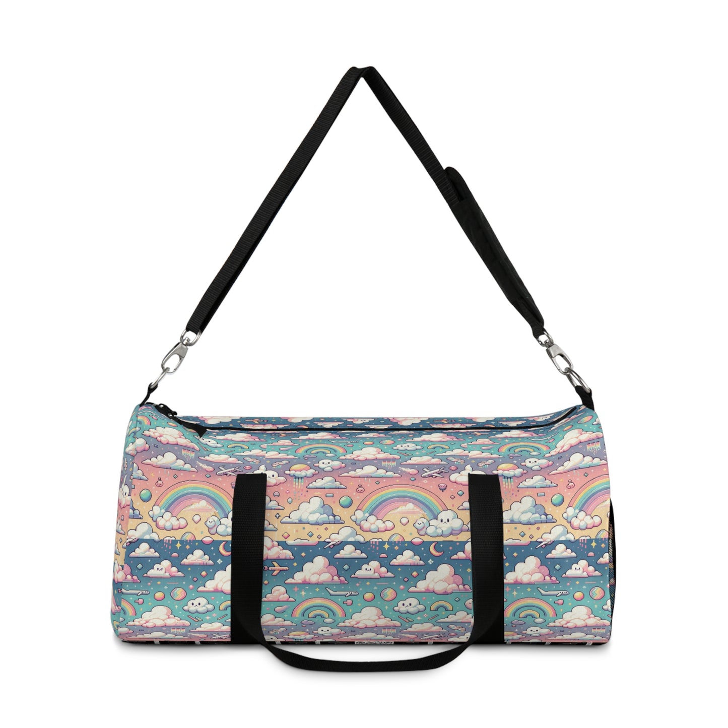 Digital Dreamland Whimsical and Nostalgic Streetwear With a Digital Twist Duffel Bag - 8404 Design-58