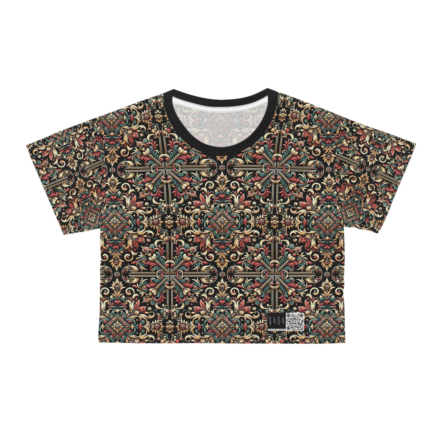 Streetwear Renaissance Artistic Clash of Old and New Crop Tee - 8404 Design-46