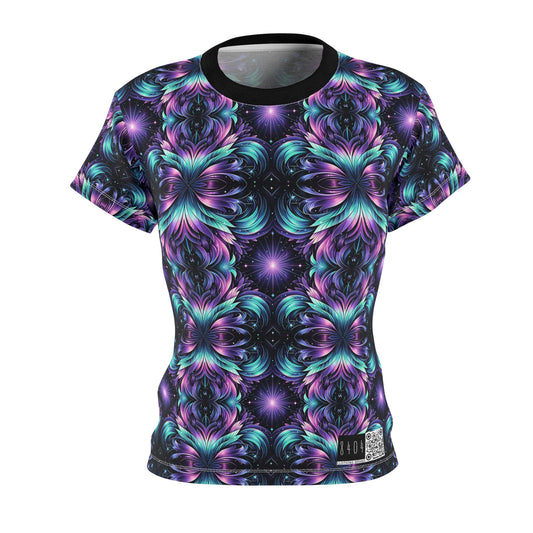 Iridescent Dream Futuristic Tech Women's Cut & Sew Tee - 8404 Design-60