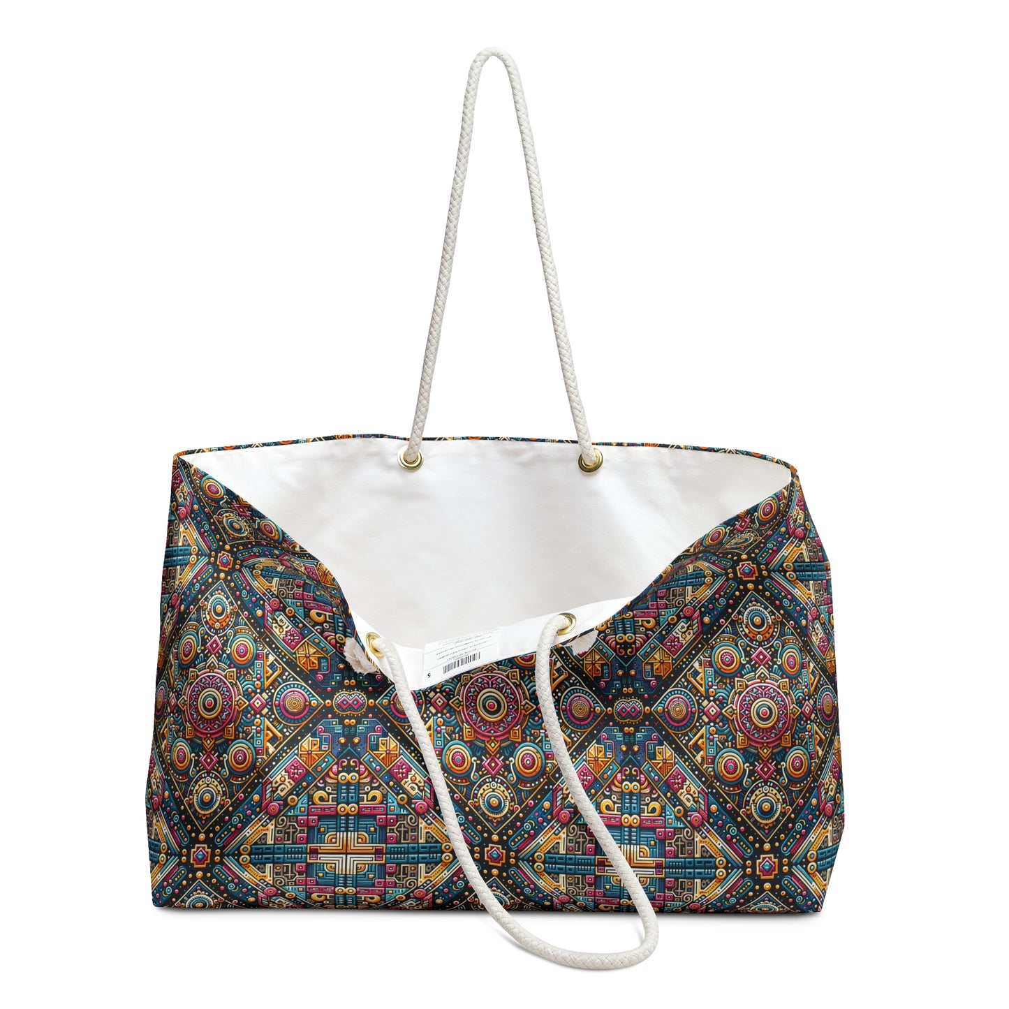 Cultural Fusion Tech Blend of Cultural Heritage With Tech-Inspired Elements Weekender Bag - 8404 Design-58