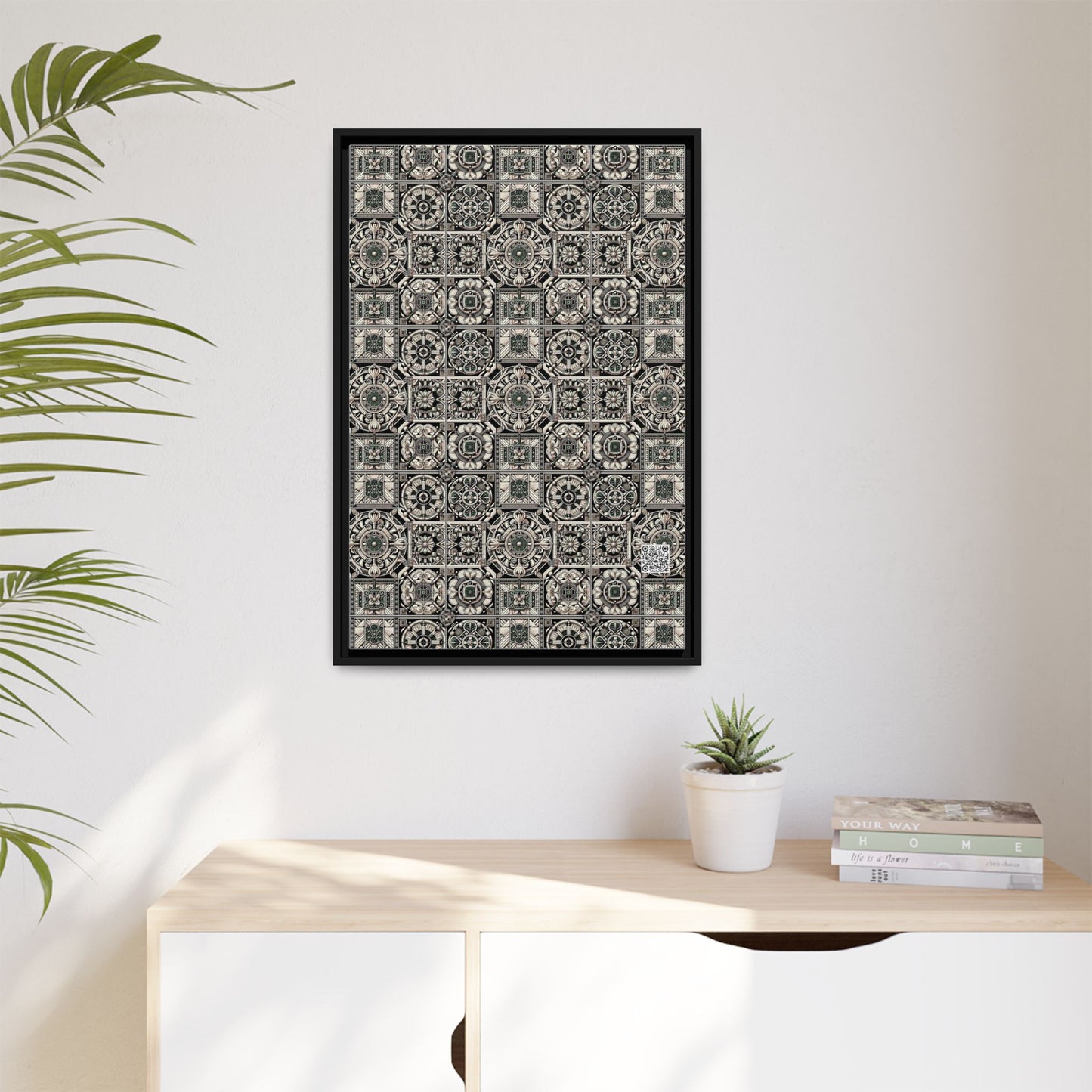 Cyber Garden Party Tech Garden Extravaganza Matte Canvas, Framed (multi-Color) - 8404 Design-45 A