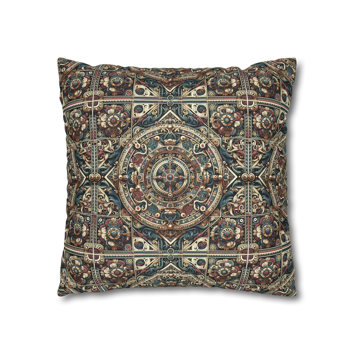 Urban Renaissance Historical Fusion With Street Edge Faux Suede Square Pillowcase - 8404 Design-57