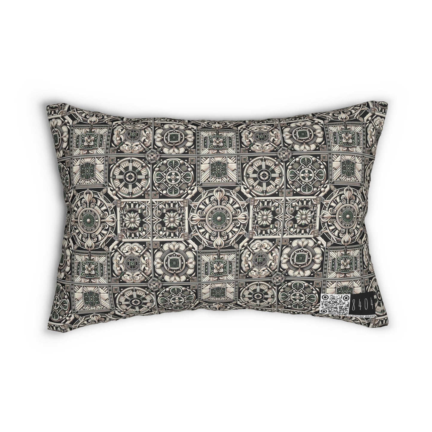 Cyber Garden Party Tech Garden Extravaganza Spun Polyester Lumbar Pillow - 8404 Design-45 B