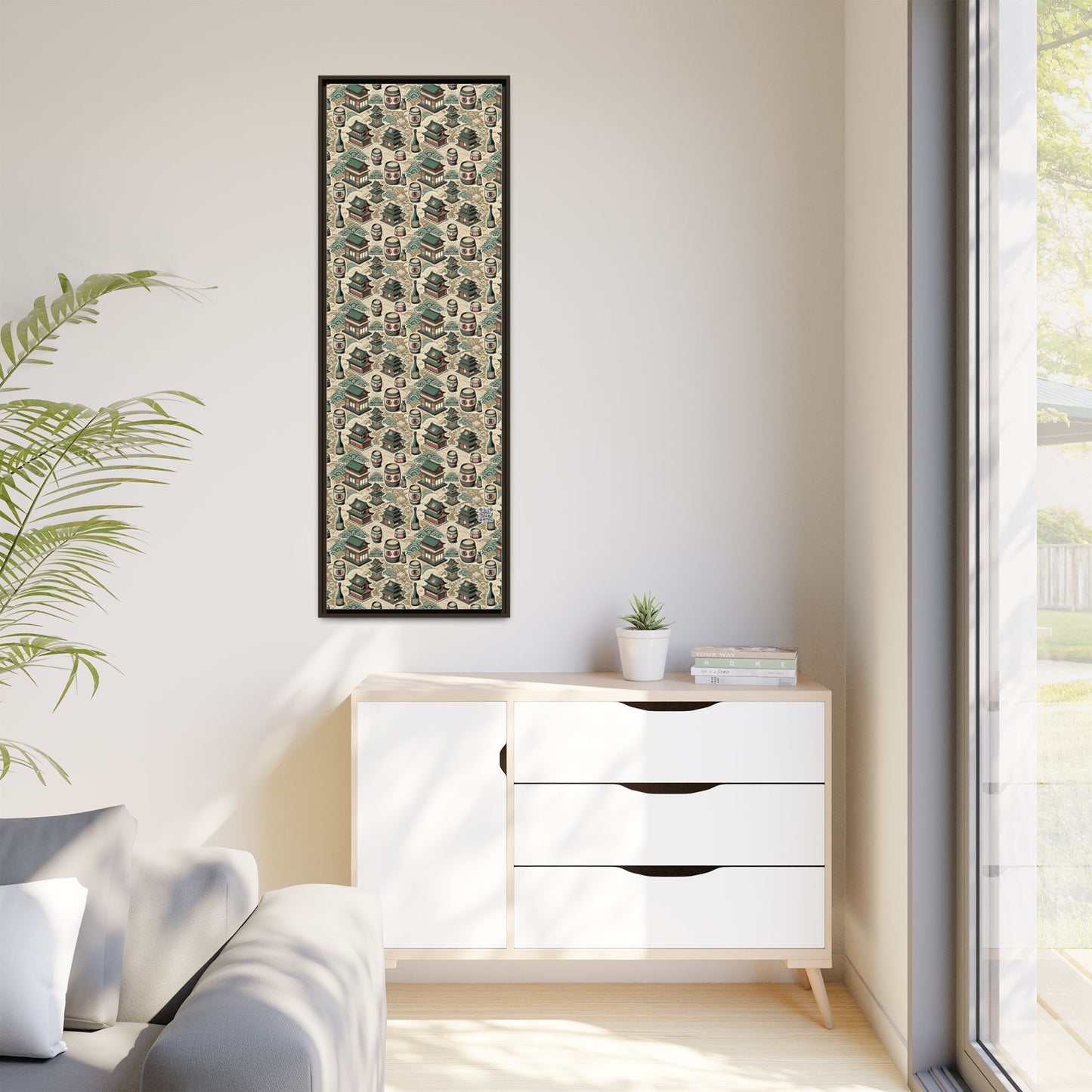 Cultural Artisanal Fusion Contemporary Cultural Elegance Matte Canvas, Framed (multi-Color) - 8404 Design-68 B