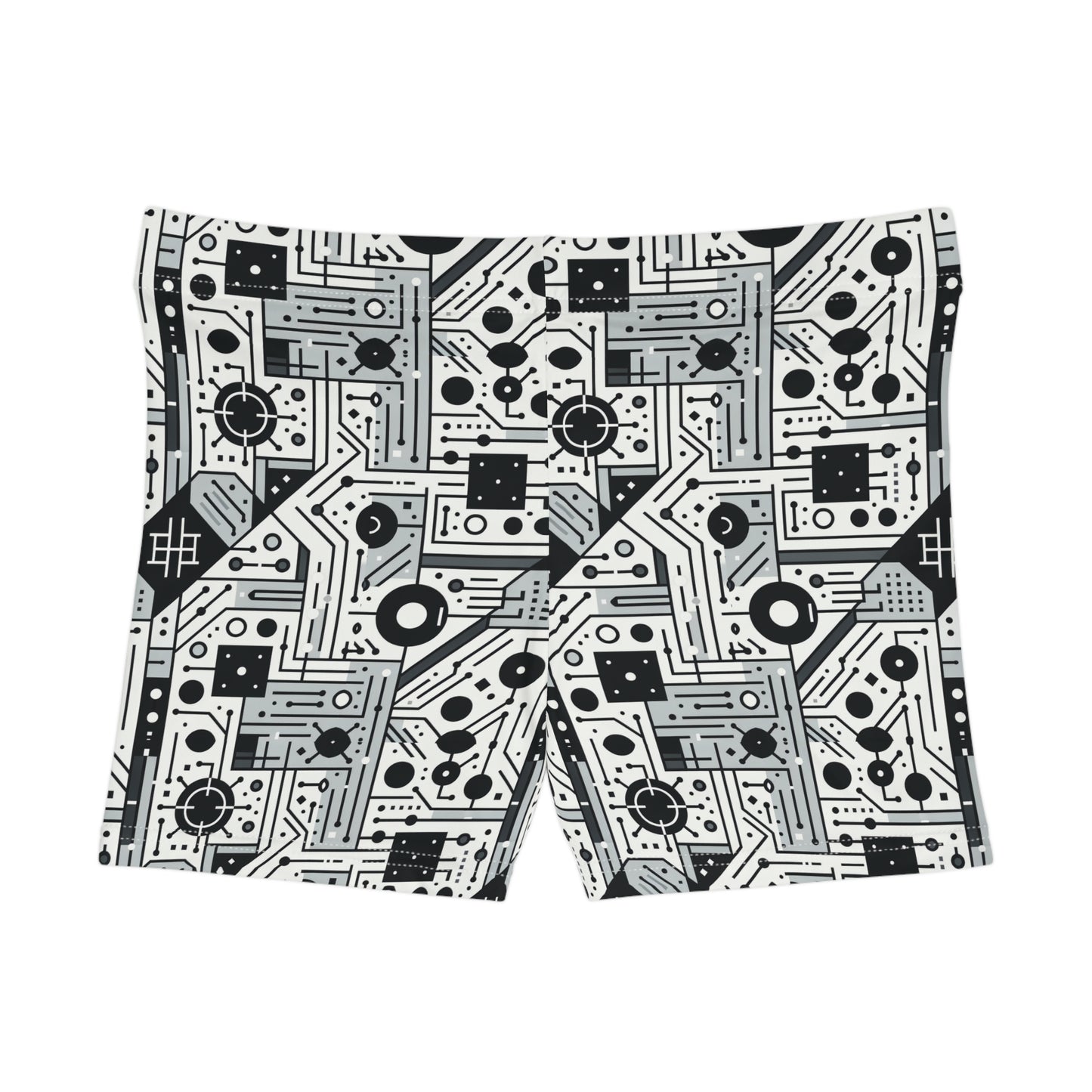 Digital Minimalism Minimalist Tech Women's Shorts - 8404 Design-48