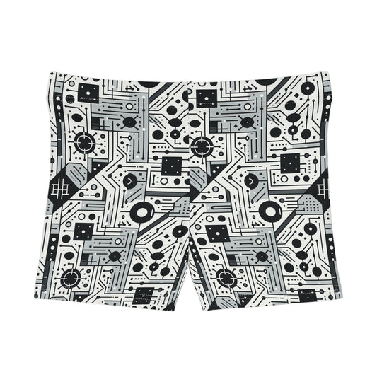 Digital Minimalism Minimalist Tech Women's Shorts - 8404 Design-48