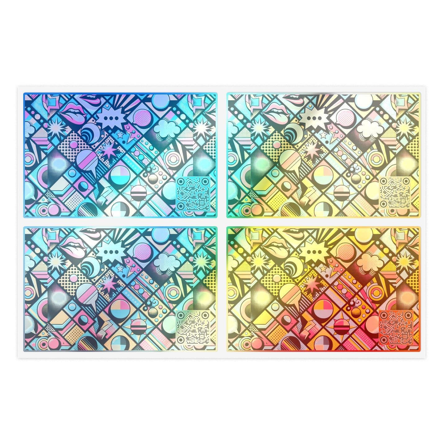 Neon Pop Art Revival Pop Culture Retro Sticker Sheets - 8404 Design-46