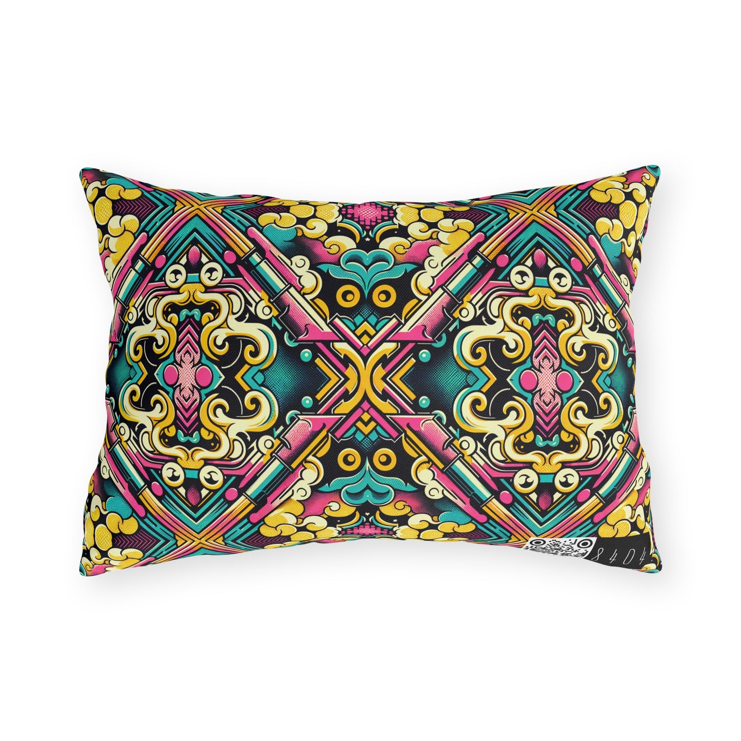 Neon Pop Art Revival Pop Culture Retro Outdoor Pillow - 8404 Design-59