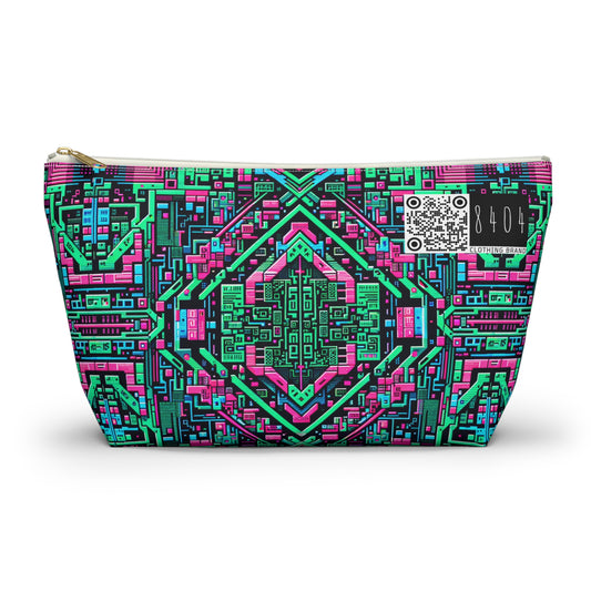 Digital Glitch Vibes Tech-Inspired Streetwear Accessory Pouch W T-Bottom - 8404 Design-71