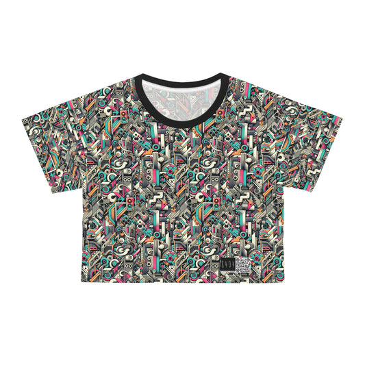 Digital Street Art Urban Street Style Crop Tee - 8404 Design-74