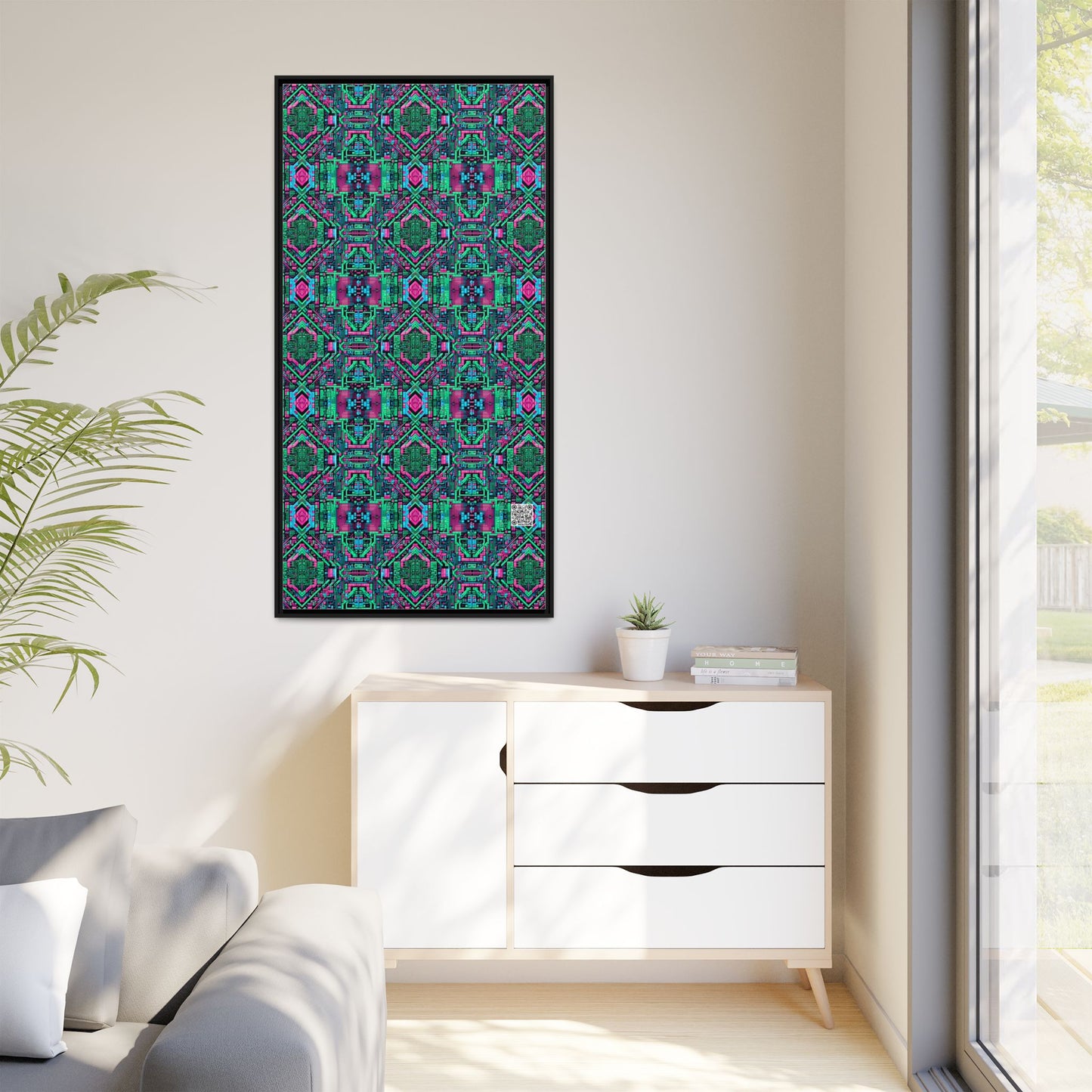 Digital Glitch Vibes Tech-Inspired Streetwear Matte Canvas, Framed (multi-Color) - 8404 Design-71 A