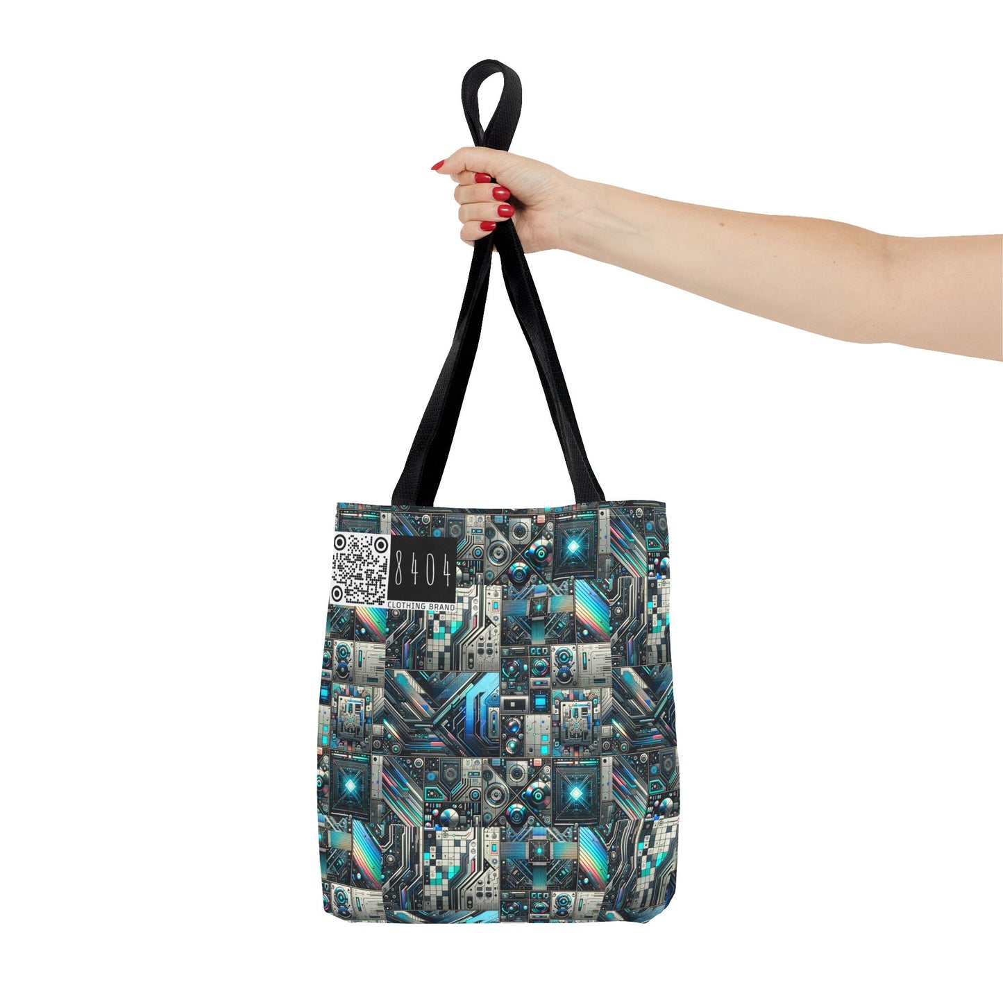 Tech-Infused Futurism Sleek Tech Edge Tote Bag - 8404 Design-48