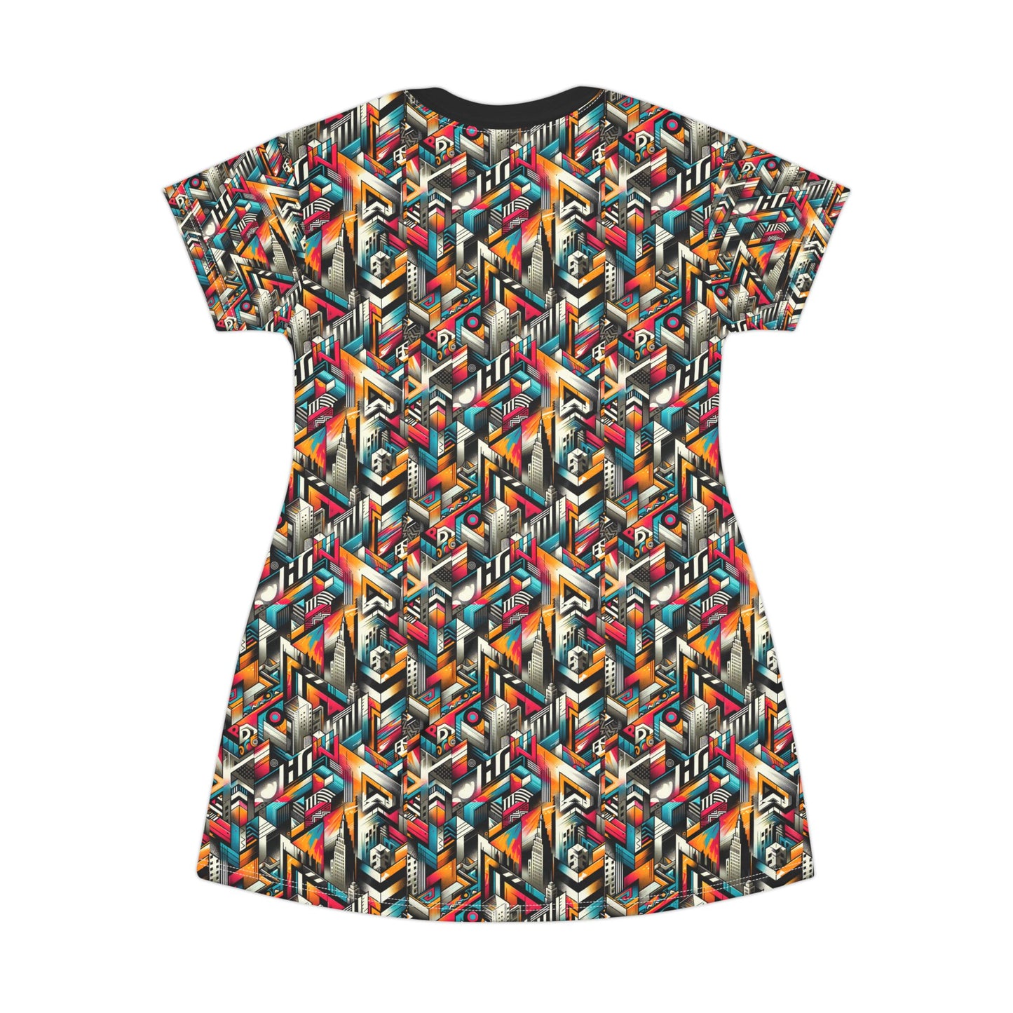 Graffiti Revival Urban Street Art T-Shirt Dress - 8404 Design-62