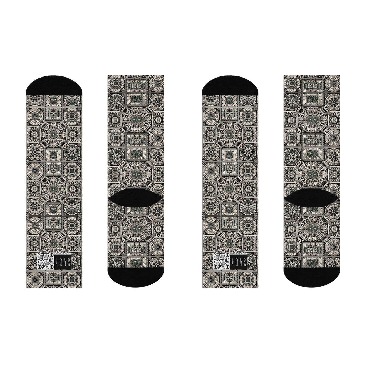 Cyber Garden Party Tech Garden Extravaganza Cushioned Crew Socks - 8404 Design-45