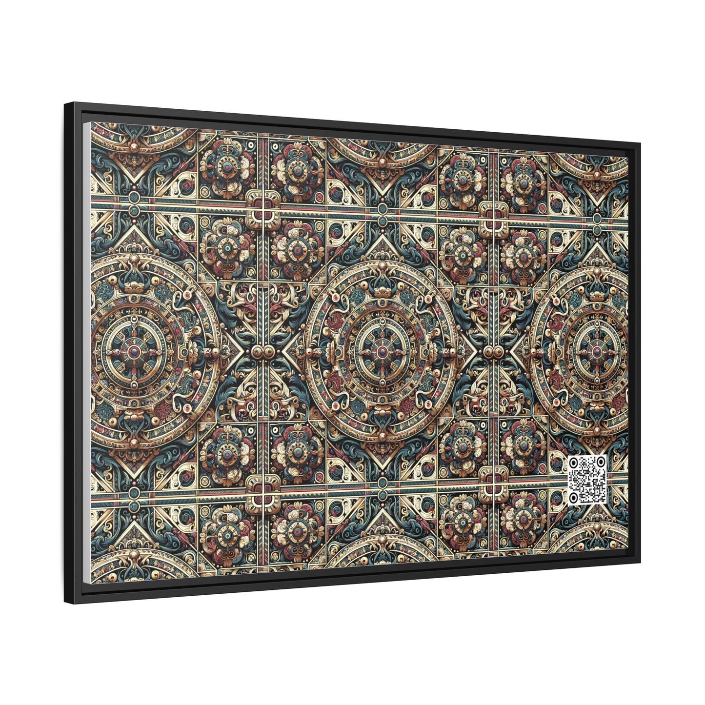 Urban Renaissance Historical Fusion With Street Edge Matte Canvas, Framed (multi-Color) - 8404 Design-57 A