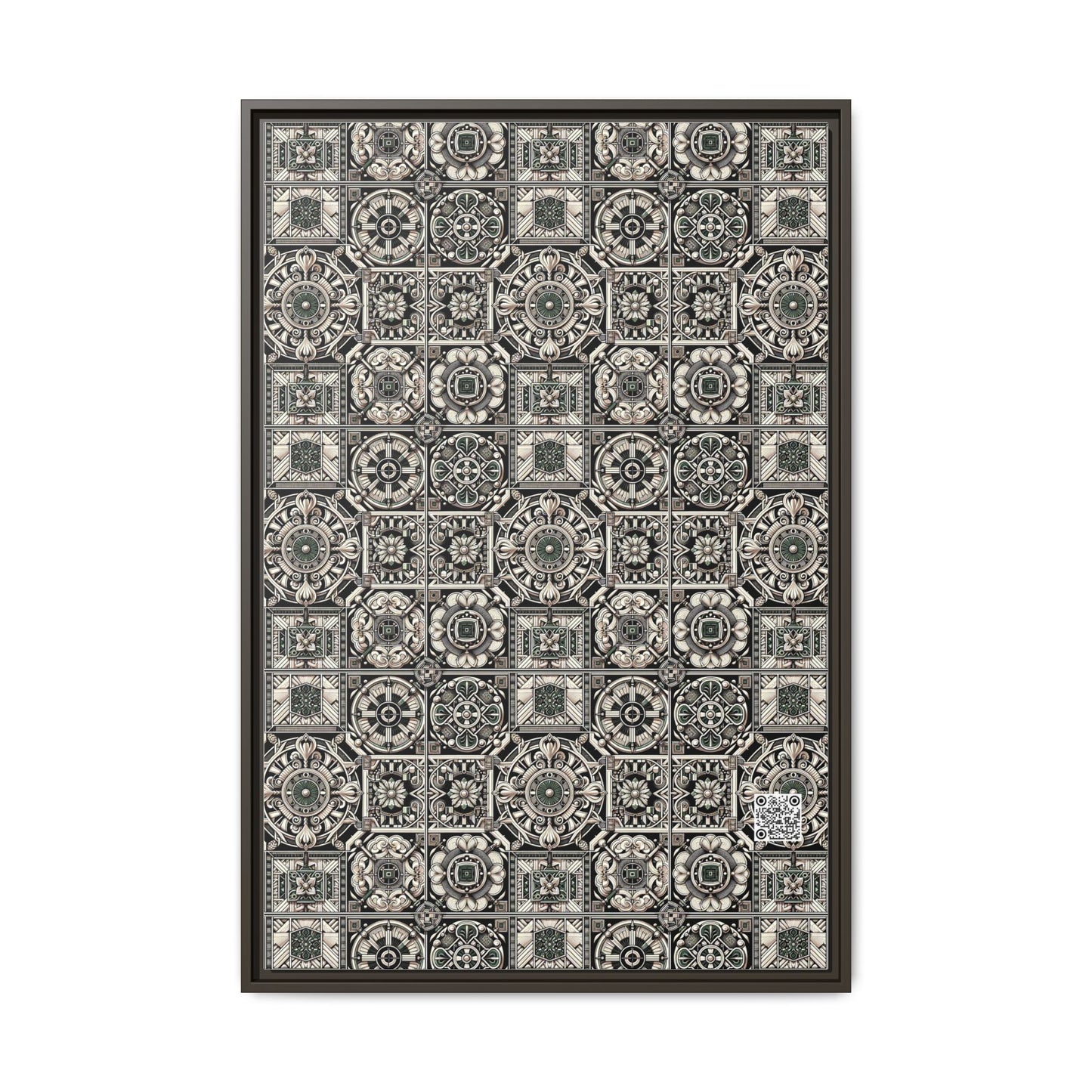 Cyber Garden Party Tech Garden Extravaganza Matte Canvas, Framed (multi-Color) - 8404 Design-45 A
