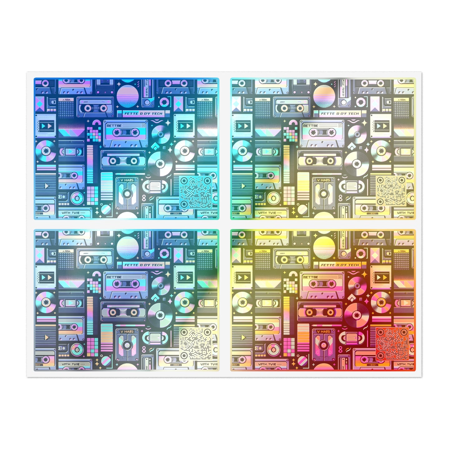 Digital Nostalgia Tech-Inspired Retro Fusion Sticker Sheets - 8404 Design-48
