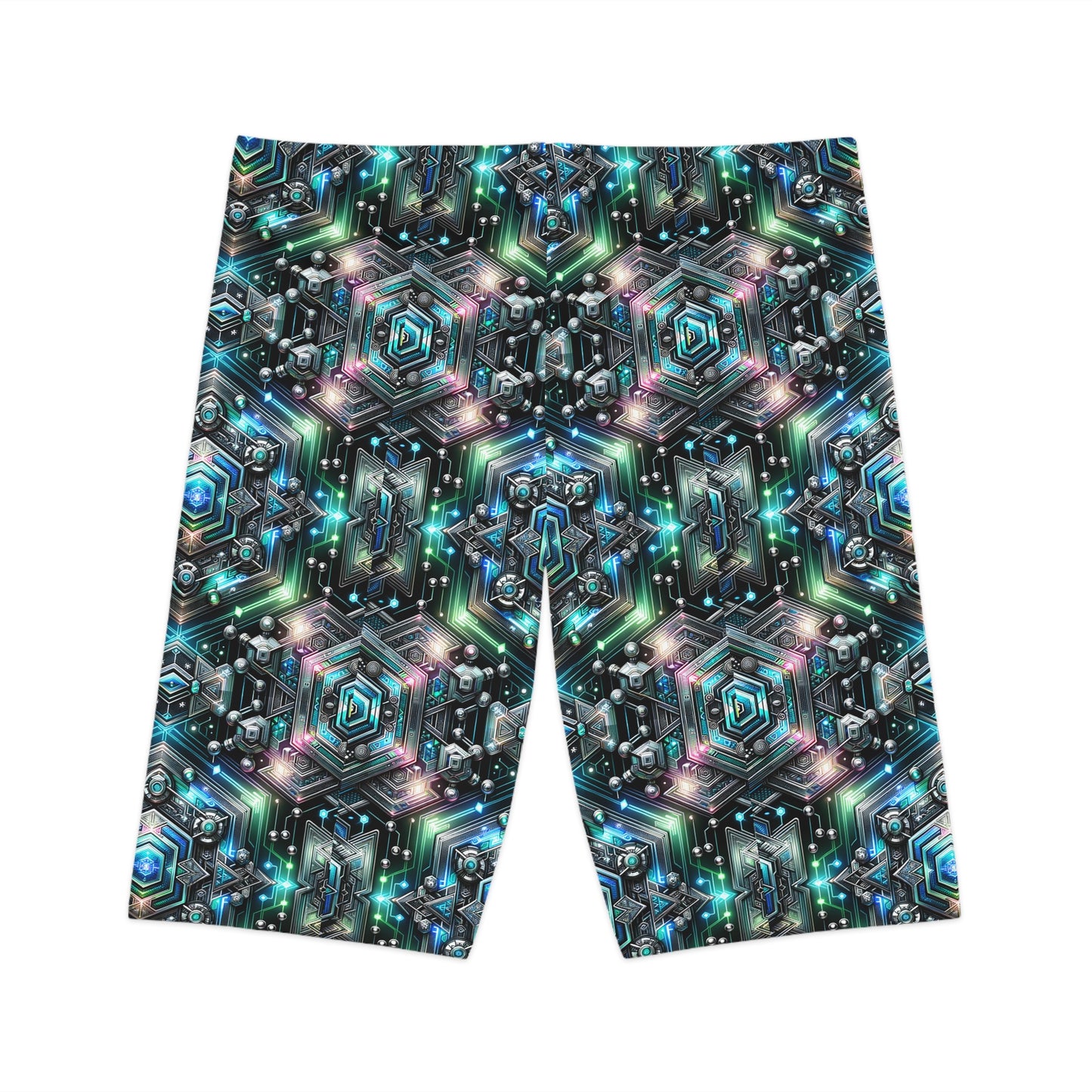 Tech-Infused Futurism Futuristic Tech Women's Bike Shorts - 8404 Design-63