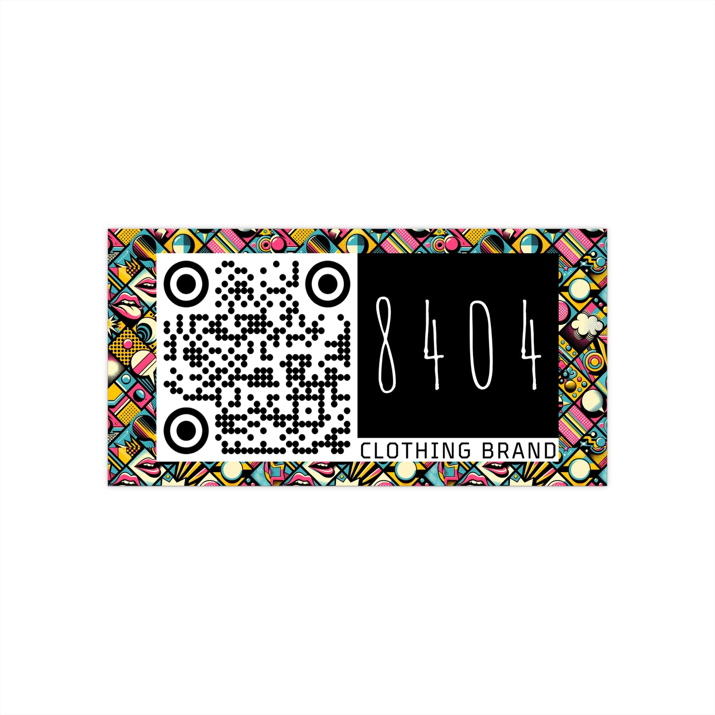 Neon Pop Art Revival Pop Culture Retro Bumper Sticker - 8404 Design-46
