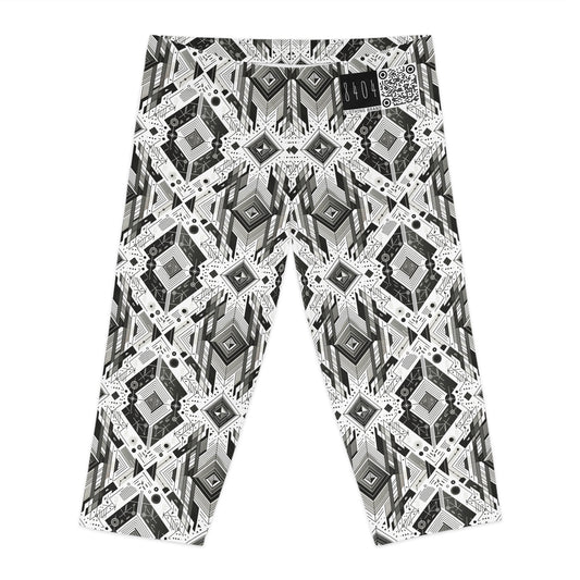 Digital Minimalism Minimalist Tech Women's Capri Leggings - 8404 Design-51