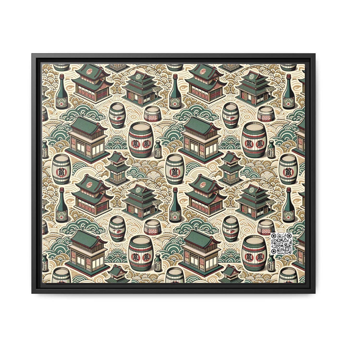 Cultural Artisanal Fusion Contemporary Cultural Elegance Matte Canvas, Framed (multi-Color) - 8404 Design-68 B