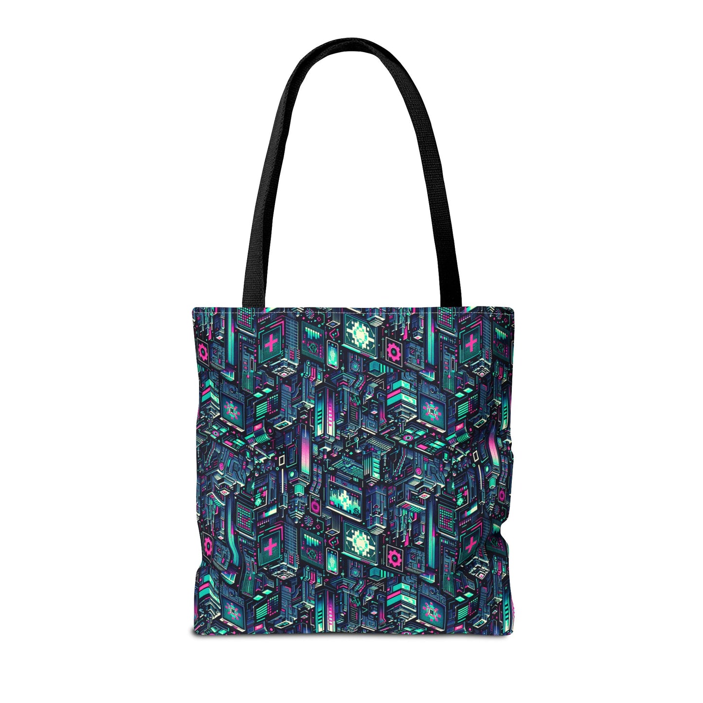 Digital Rebellion Tech-Inspired Streetwear Tote Bag - 8404 Design-58