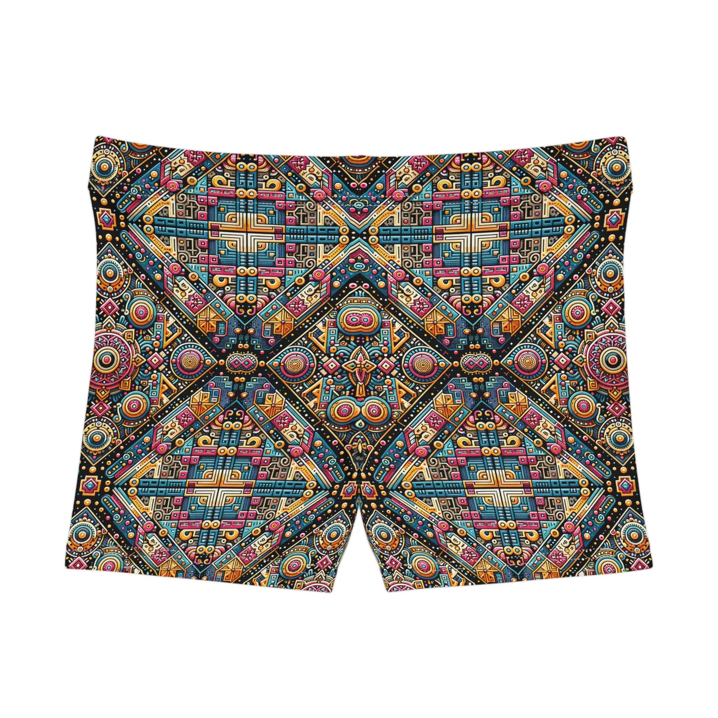 Cultural Fusion Tech Blend of Cultural Heritage With Tech-Inspired Elements Women's Shorts - 8404 Design-58