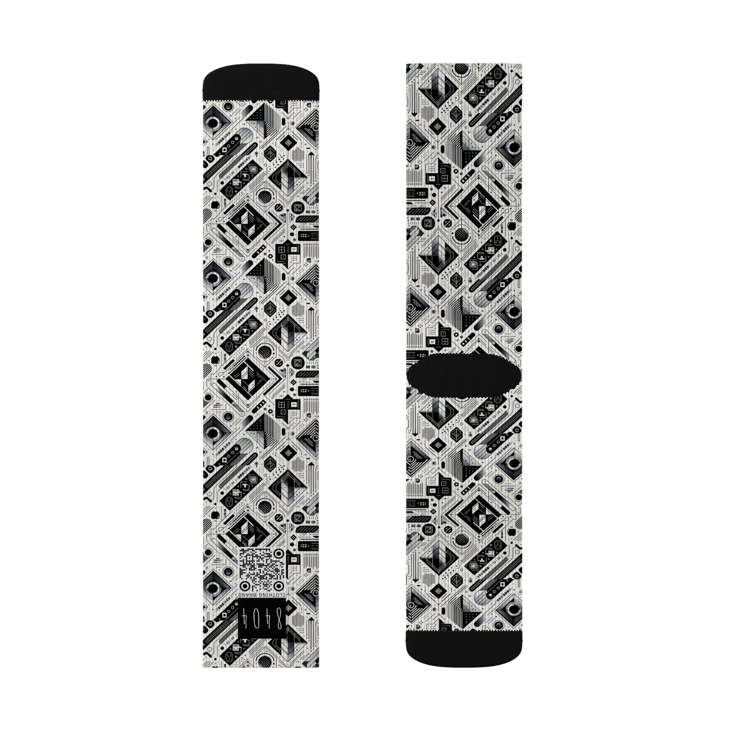 Tech Minimalism Minimalist Tech Sublimation Socks - 8404 Design-72
