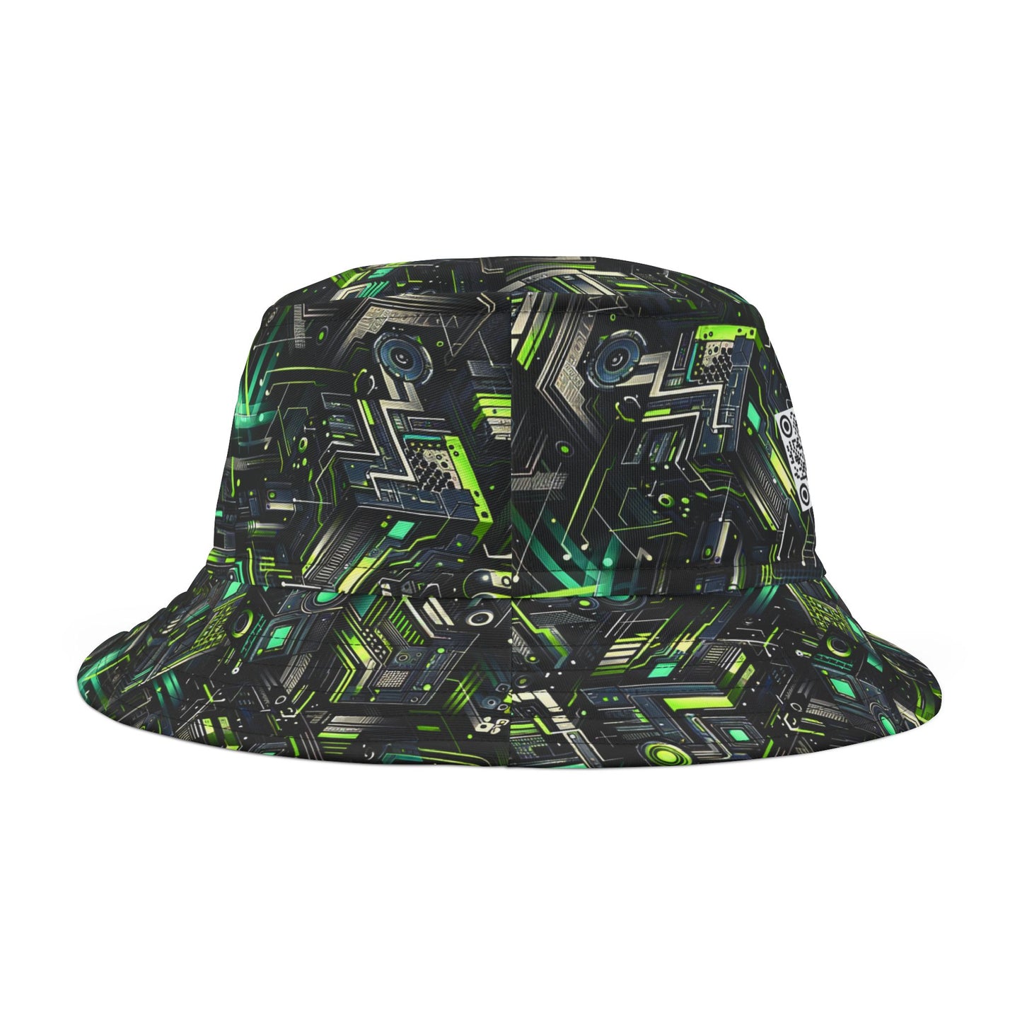 Tech-Infused Graphics Tech-Forward Streetwear Bucket Hat - 8404 Design-47