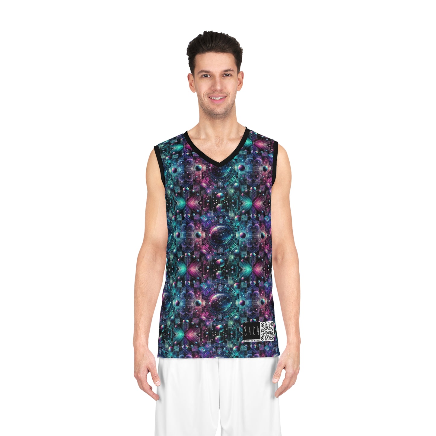 Galactic Hues Tech-Forward Cosmic Fusion Basketball Jersey - 8404 Design-59
