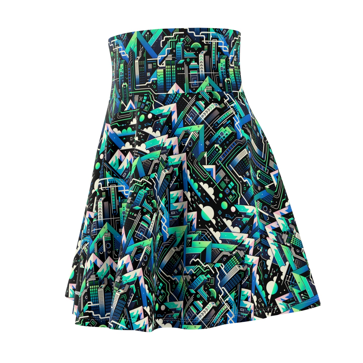 Digital Adventure Graphics Digital Explorer Women's Skater Skirt - 8404 Design-55