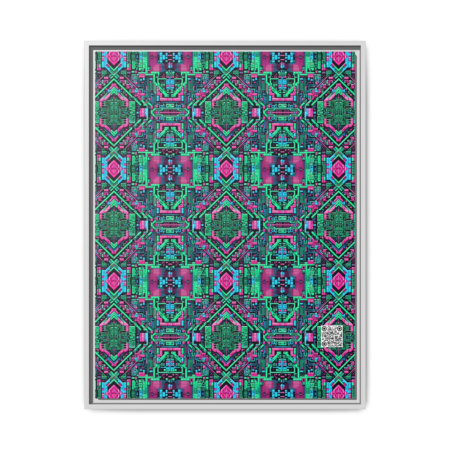 Digital Glitch Vibes Tech-Inspired Streetwear Matte Canvas, Framed (multi-Color) - 8404 Design-71 A