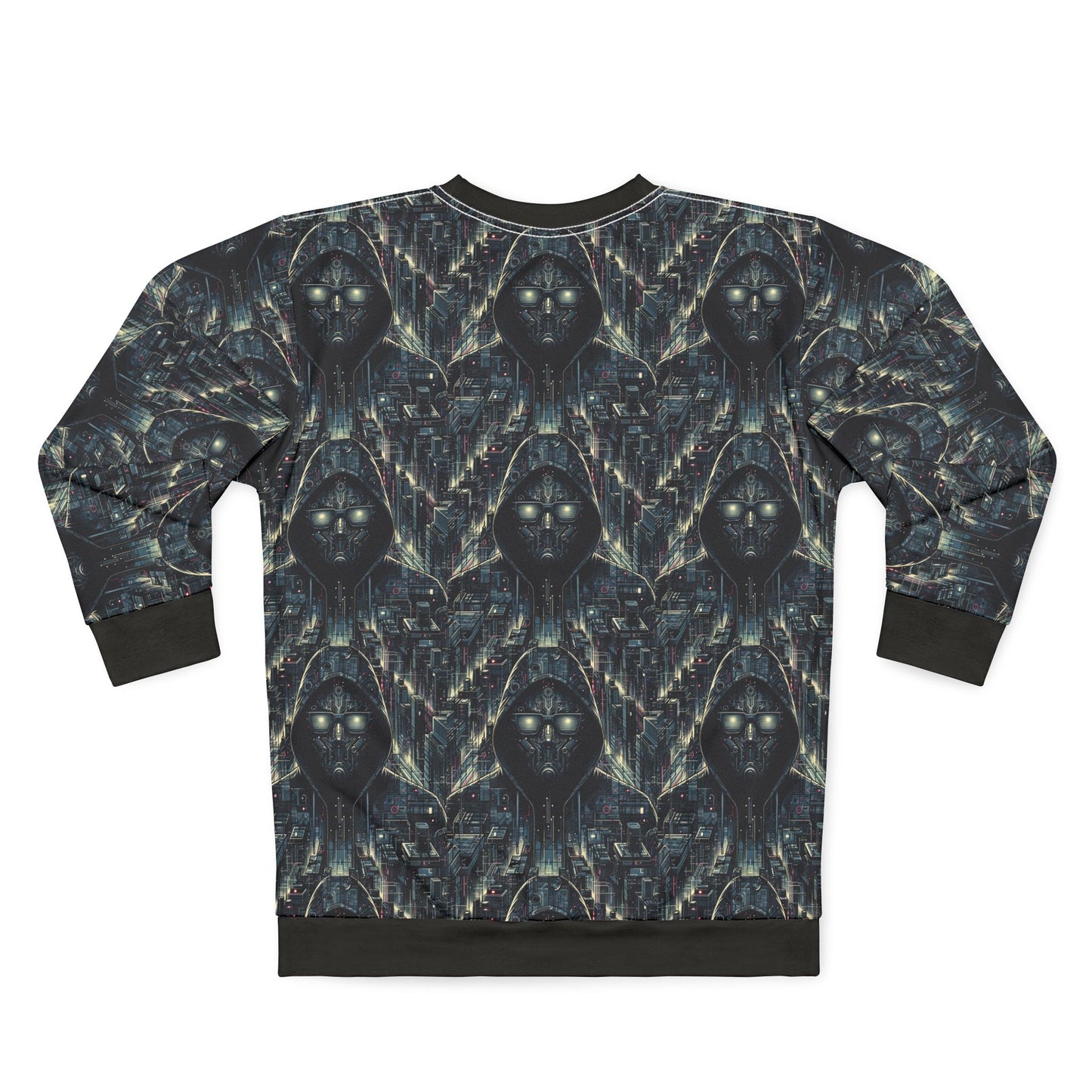 Tech Noir Aesthetics Sleek Tech Streetwear Sweatshirt - 8404 Design-56