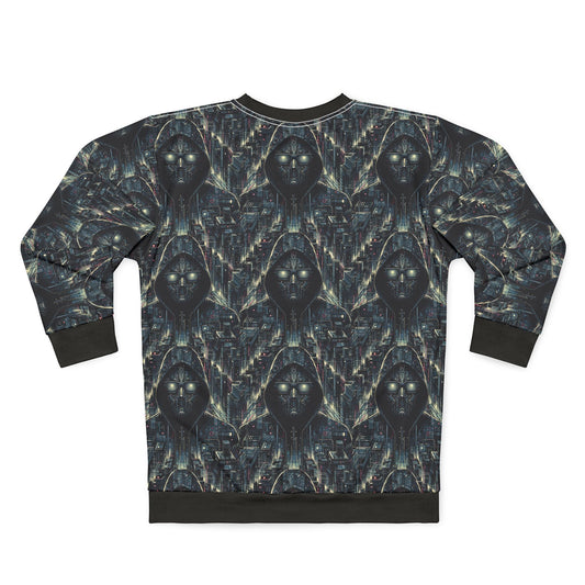 Tech Noir Aesthetics Sleek Tech Streetwear Sweatshirt - 8404 Design-56